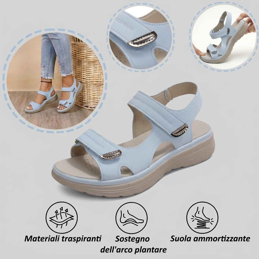 【⏰Ultimo giorno, 50% di sconto! Non perdete l'occasione!】Sandali ortopedici ergonomici con assorbimento degli urti,✅️Sandali ortopedici salutari progettati specificamente per le donne europee.