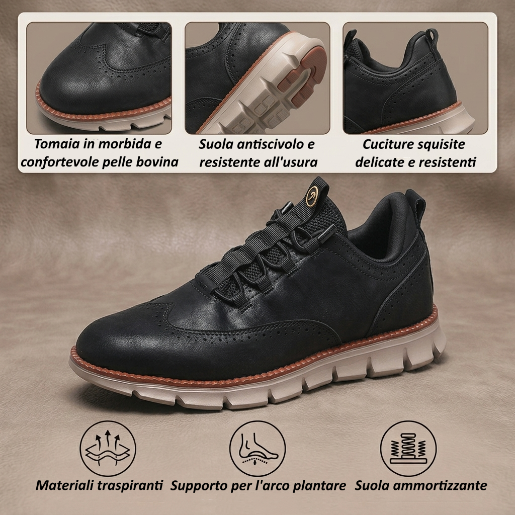 ⏰ Sconto del 70% oggi – Da non perdere! Scarpe ortopediche in pelle bovina dal design ergonomico, impermeabili e antiscivolo🦶efficaci nell'alleviare il dolore ai piedi✅️