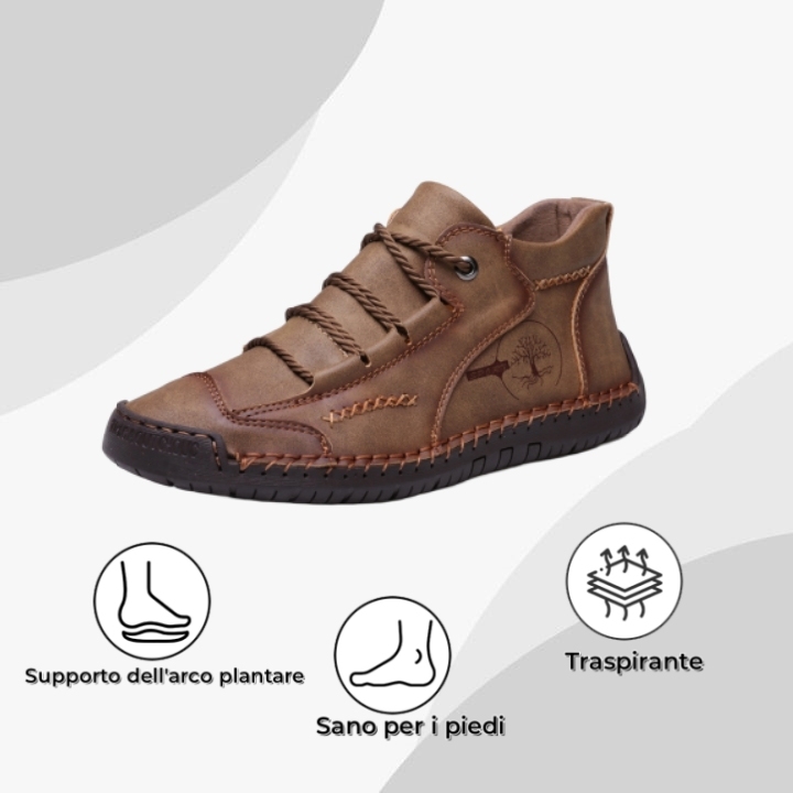 【⏰Sconto del 50% oggi - da non perdere】 Scarpe ortopediche dal design ergonomico - pelle di alta qualità + cuciture a mano 👞