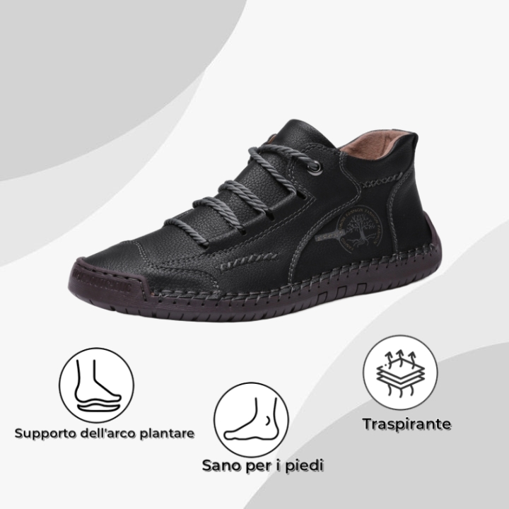 【⏰Sconto del 50% oggi - da non perdere】 Scarpe ortopediche dal design ergonomico - pelle di alta qualità + cuciture a mano 👞