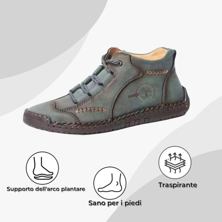 【⏰Sconto del 50% oggi - da non perdere】 Scarpe ortopediche dal design ergonomico - pelle di alta qualità + cuciture a mano 👞