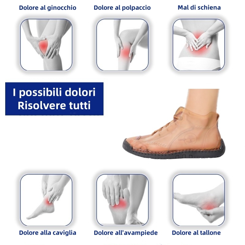 【⏰Sconto del 50% oggi - da non perdere】 Scarpe ortopediche dal design ergonomico - pelle di alta qualità + cuciture a mano 👞