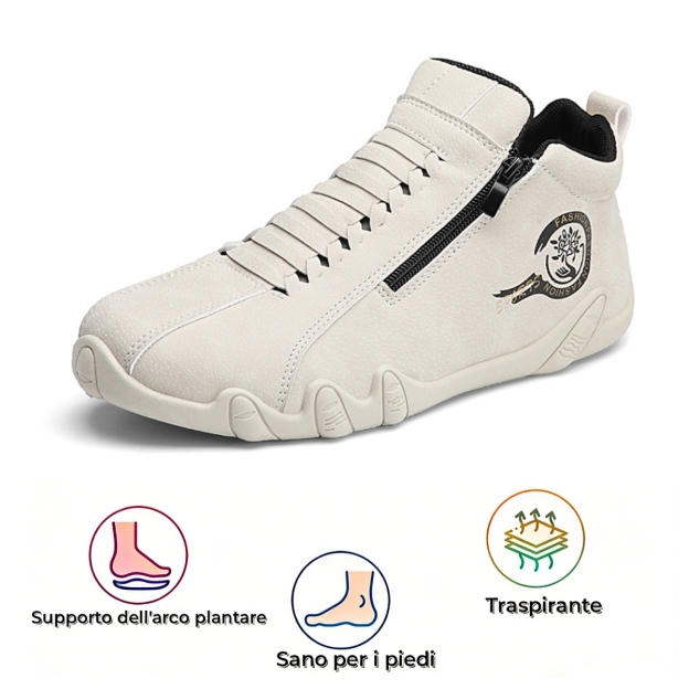 ⏰Sconto del 50% oggi, non perdete l'occasione! Nuove scarpe ortopediche ergonomiche in pelle scamosciata, migliorate di recente, alleviano efficacemente il dolore ai piedi🛡️, proteggono i piedi, sono traspiranti e comode, cucite a mano.
