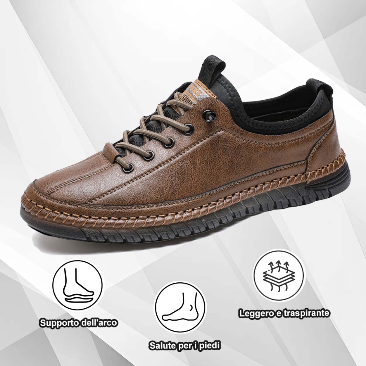(🔥50% di sconto oggi - prendilo!) Scarpe ortopediche premium ed eleganti 👞 - Design ergonomico per alleviare il dolore