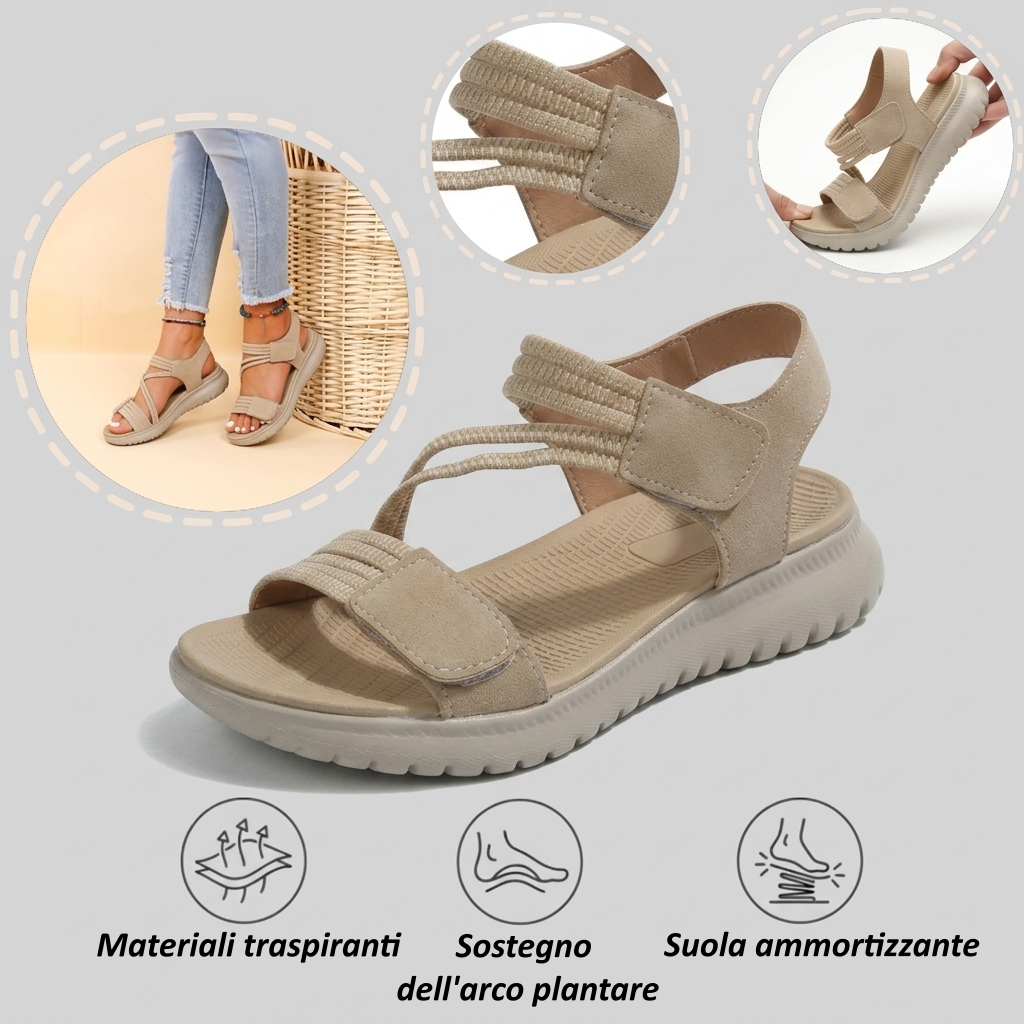 【🎁Ultimo giorno per il 70% di sconto! Non perdete l'occasione!】Sandali ortopedici e ammortizzanti dal design ergonomico per un'esperienza di camminata più confortevole👞