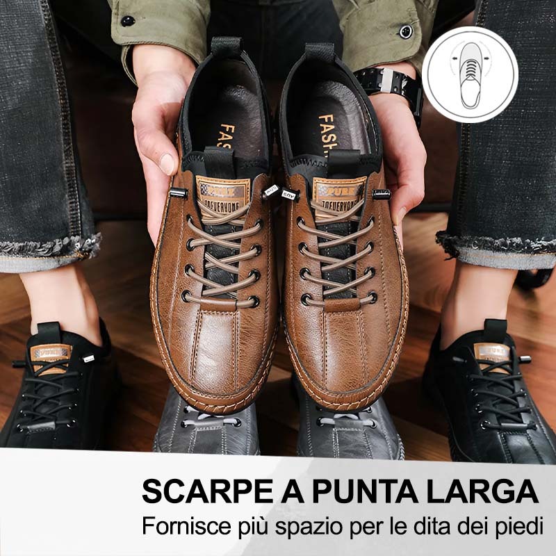 (🔥50% di sconto oggi - prendilo!) Scarpe ortopediche premium ed eleganti 👞 - Design ergonomico per alleviare il dolore