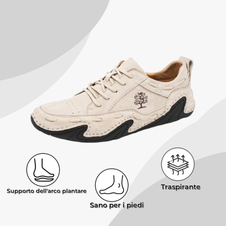 【⏰Sconto del 50% oggi - da non perdere】 Scarpe ortopediche dal design ergonomico - pelle di alta qualità + cuciture a mano 👞