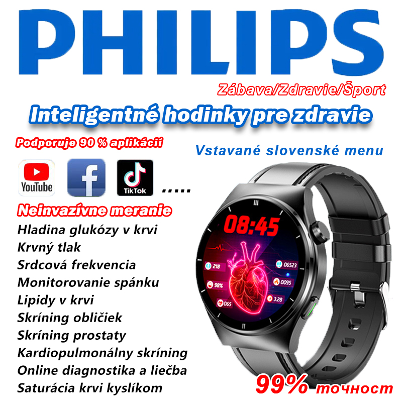 Hodinky Philips Smart Health Blood Sugar Watch (neinvazívne meranie hladiny cukru v krvi)