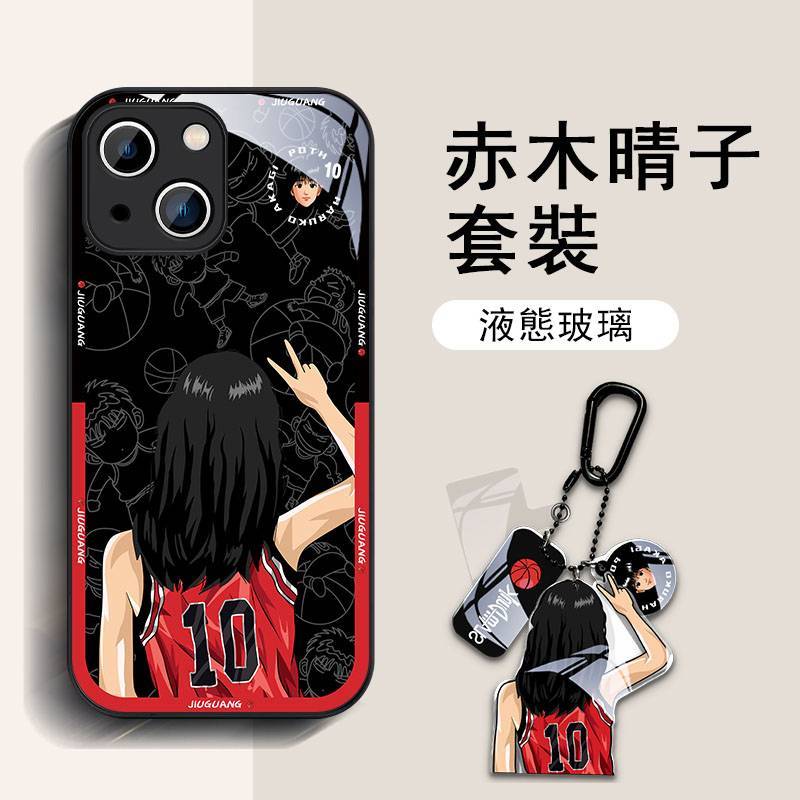 【iPhone17系列 新品上市】灌籃高手iPhone 全系列高品質金屬漆玻璃 可愛油畫風保護殼 強力抗摔不傷機 防刮耐磨不留紋，全包保護！