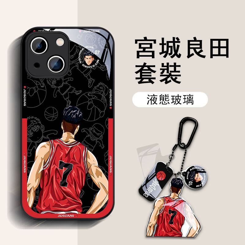 【iPhone17系列 新品上市】灌籃高手iPhone 全系列高品質金屬漆玻璃 可愛油畫風保護殼 強力抗摔不傷機 防刮耐磨不留紋，全包保護！