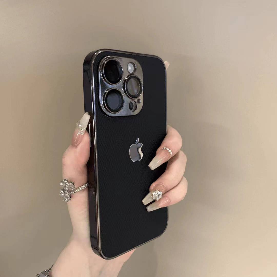 【新品17上市 順豐免運】iPhone高級質感細膩素皮 鏡頭全包防摔保護殼 防刮耐磨 清爽不油膩 不留指紋！