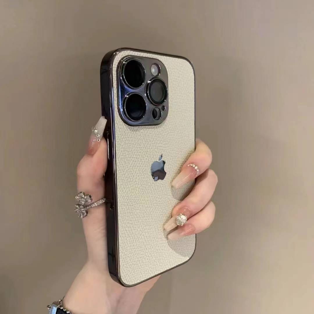 【新品17上市 順豐免運】iPhone高級質感細膩素皮 鏡頭全包防摔保護殼 防刮耐磨 清爽不油膩 不留指紋！