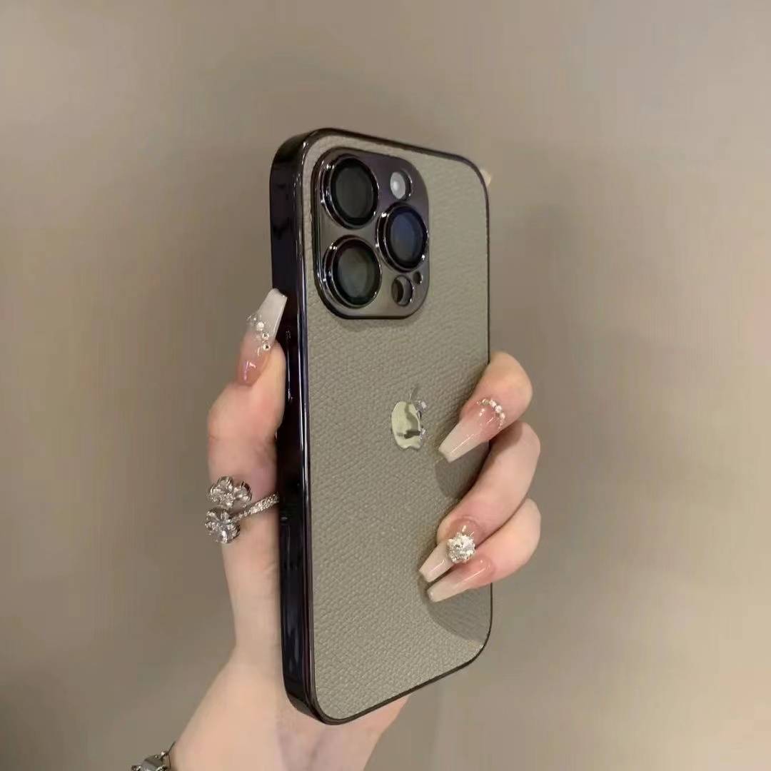 【新品17上市 順豐免運】iPhone高級質感細膩素皮 鏡頭全包防摔保護殼 防刮耐磨 清爽不油膩 不留指紋！