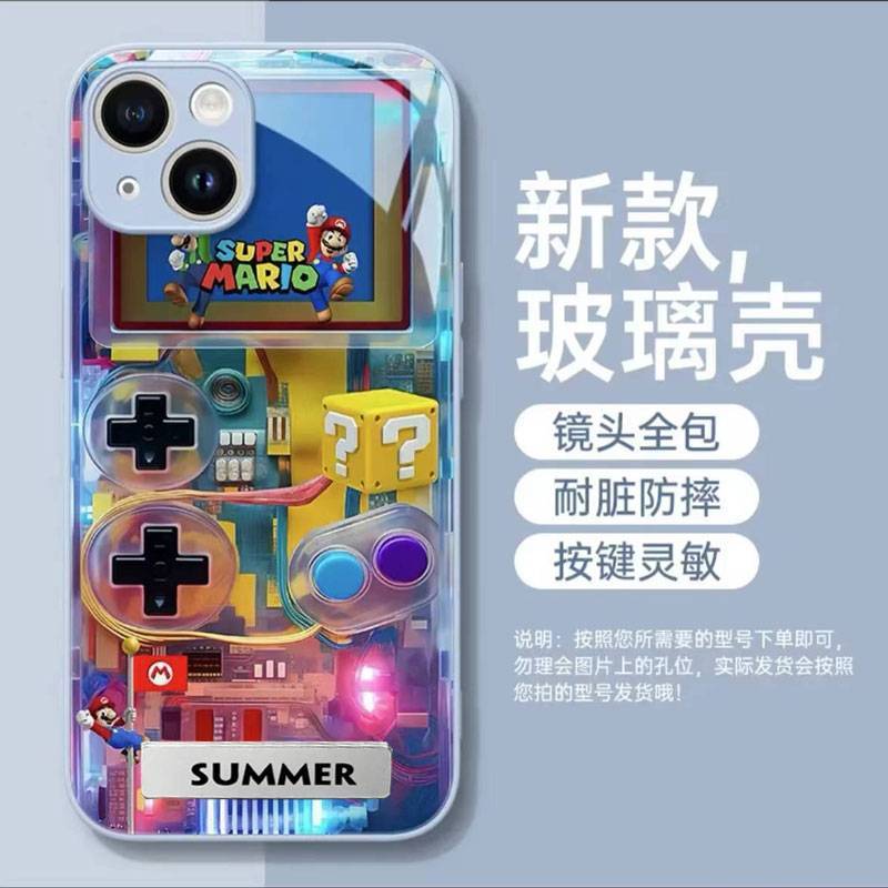 【iPhone17系列 新品上市】iPhone 全系列高品質金屬漆玻璃 可愛油畫風保護殼 強力抗摔不傷機 防刮耐磨不留紋，全包保護！