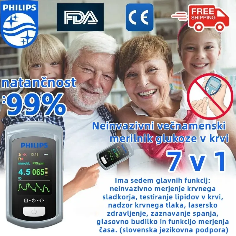 Philips 2025 neinvazivni laserski merilnik glukoze v krvi, odvzem krvi ni potreben