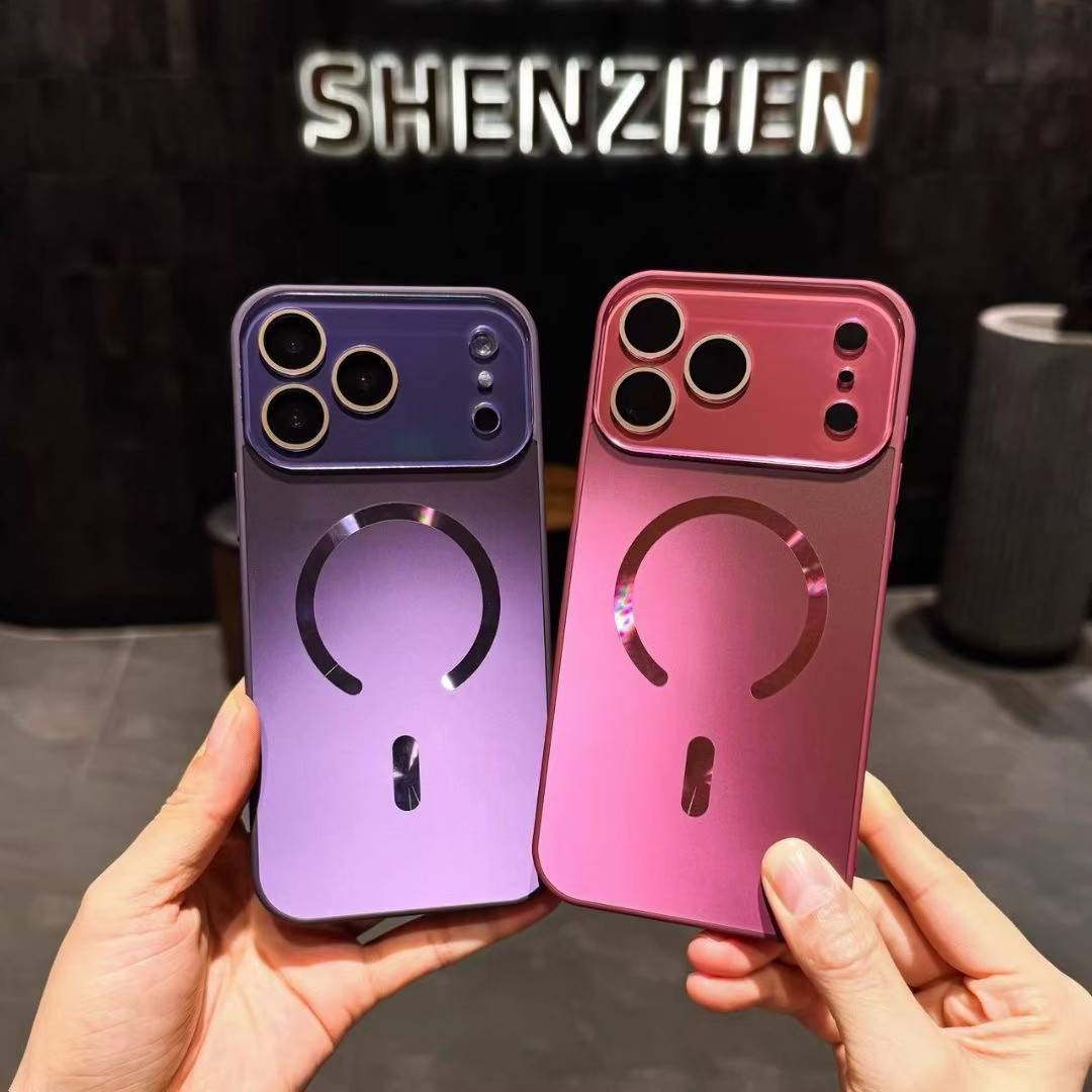 ✨ 金屬鏡頭框磁吸殼｜柔韌軟邊 防刮防摔 iPhone 適用