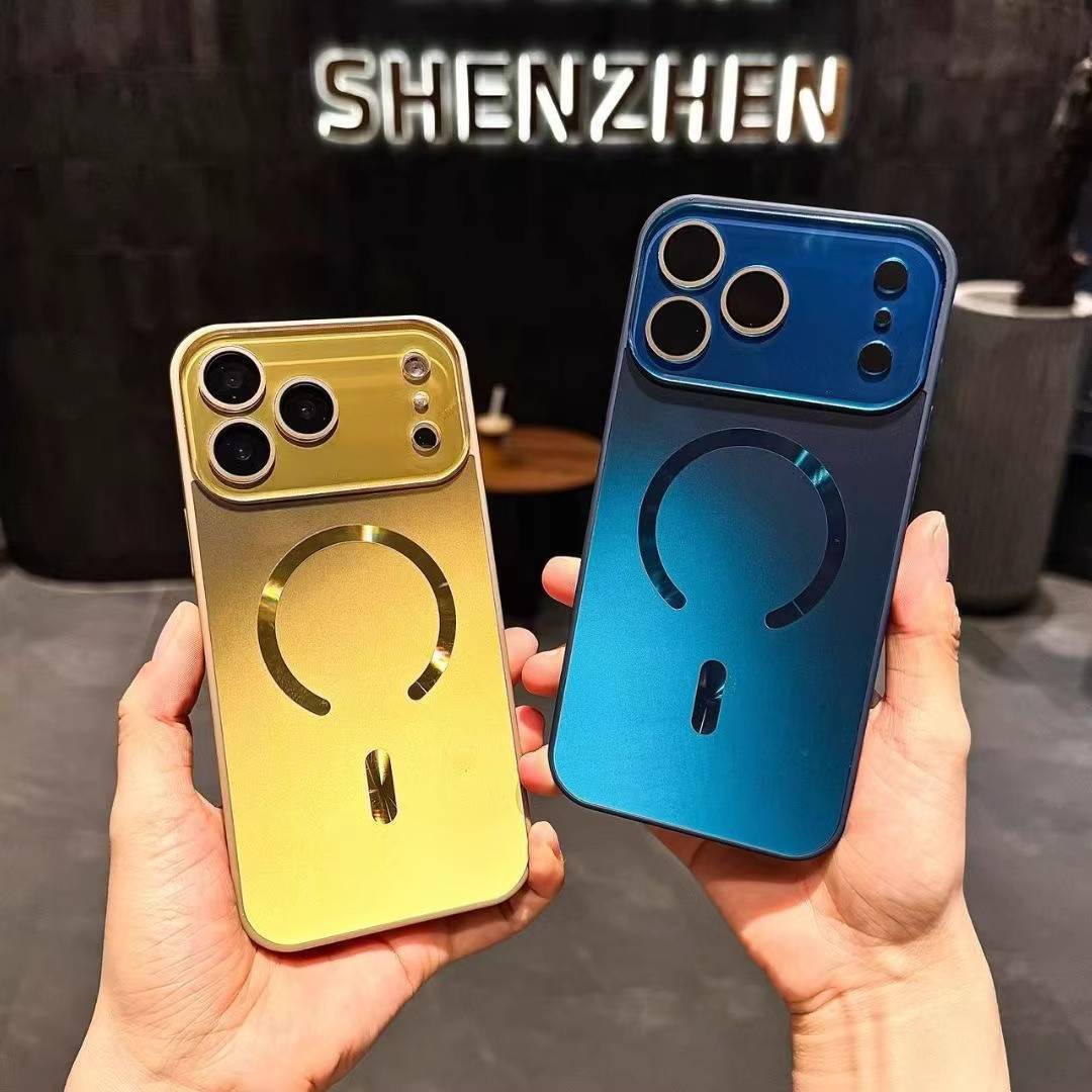 ✨ 金屬鏡頭框磁吸殼｜柔韌軟邊 防刮防摔 iPhone 適用