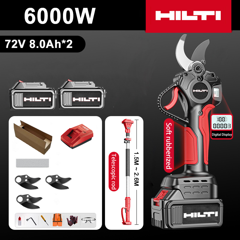 HILTI 15000W kefe nélküli motoros lítium akkumulátoros teleszkópos metszőolló