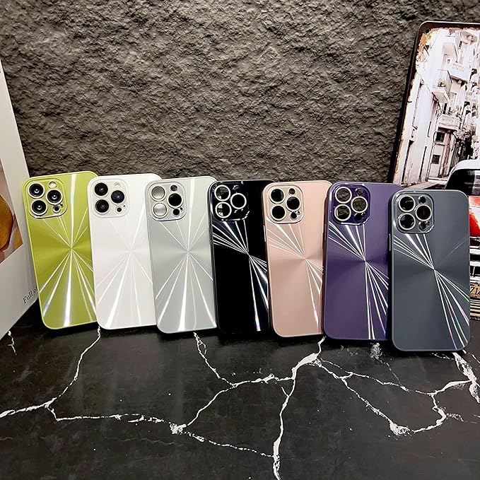 光放射紋手機殼｜牛油果綠電鍍邊框 防刮耐用