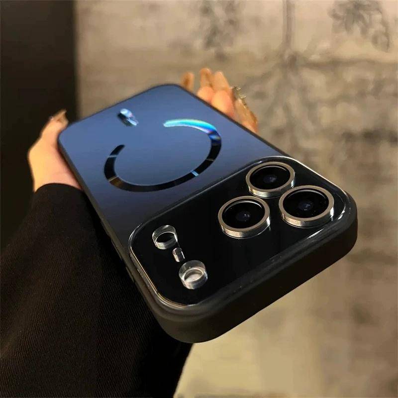 ✨ 金屬鏡頭框磁吸殼｜柔韌軟邊 防刮防摔 iPhone 適用