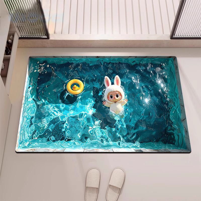 5999+人收藏|labubu拉卜卜夏日泳池硅藻泥防滑門墊地墊