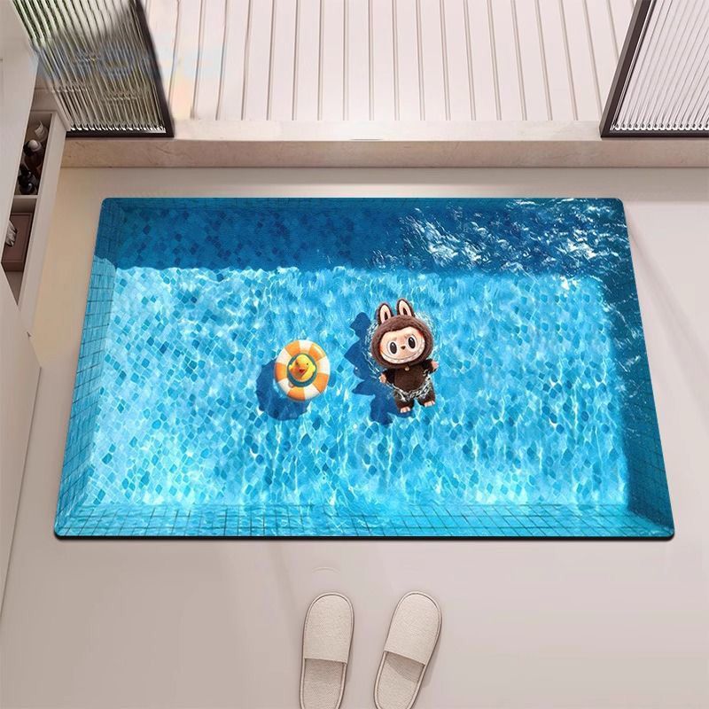5999+人收藏|labubu拉卜卜夏日泳池硅藻泥防滑門墊地墊