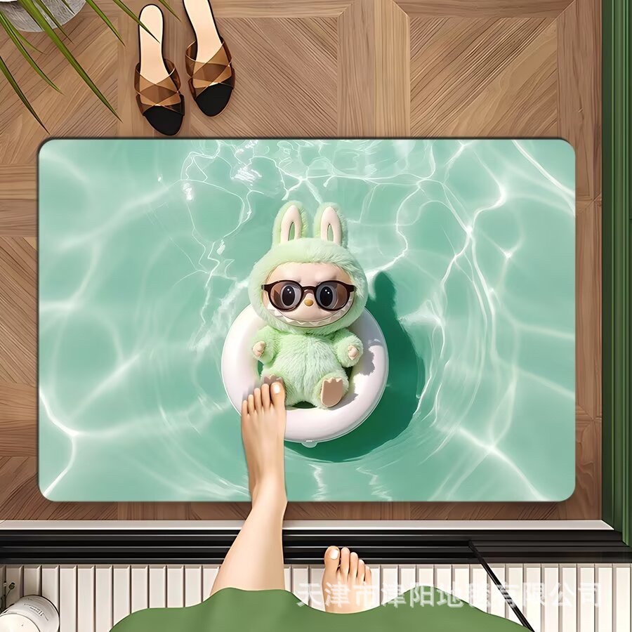 5999+人收藏|labubu拉卜卜夏日泳池硅藻泥防滑門墊地墊