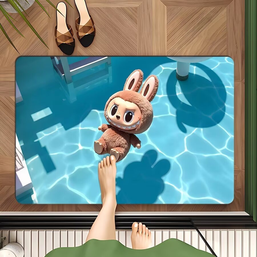 5999+人收藏|labubu拉卜卜夏日泳池硅藻泥防滑門墊地墊