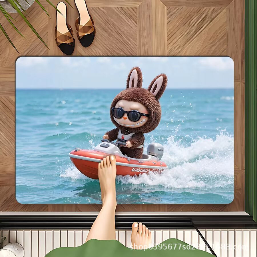 5999+人收藏|labubu拉卜卜夏日泳池硅藻泥防滑門墊地墊