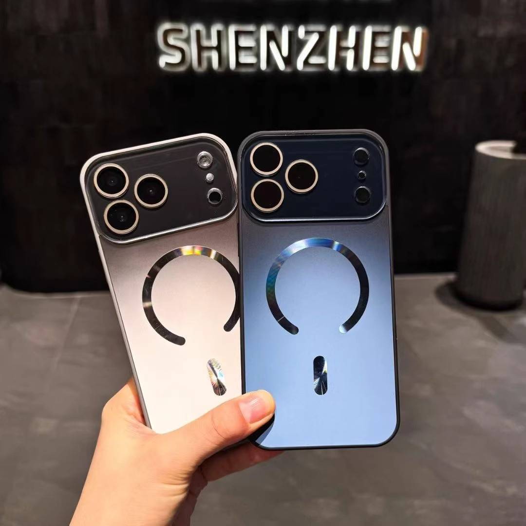 ✨ 金屬鏡頭框磁吸殼｜柔韌軟邊 防刮防摔 iPhone 適用