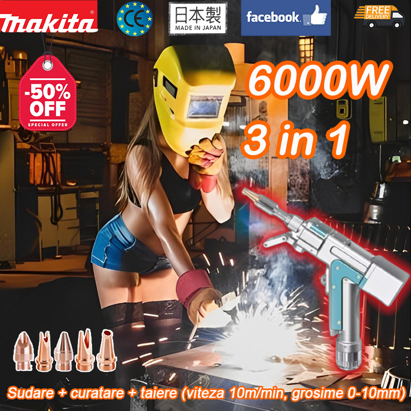 Laserová zváracia pištoľ Makita 15000W 4v1 (zváranie + čistenie + reza
