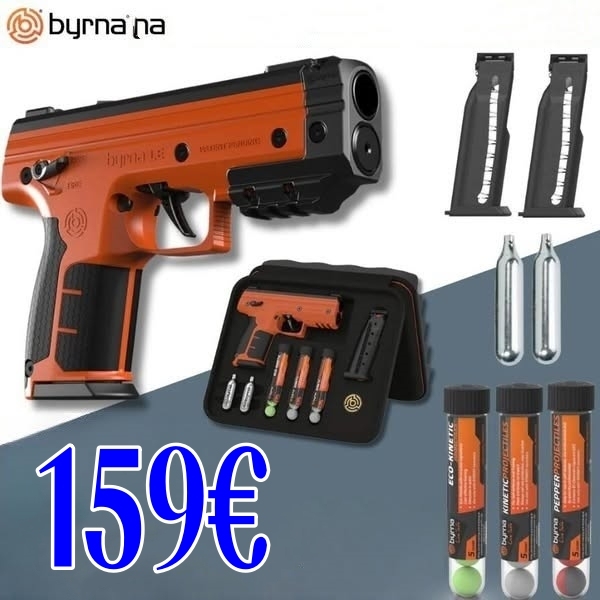 Byrna SD Kinetic Launcher Ultimate Kit [Selbstverteidigung] – Nichttödlicher kinetischer Projektilwerfer zur persönlichen und Heimverteidigung