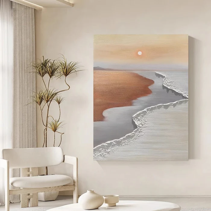 Golden Sunset on the Waves