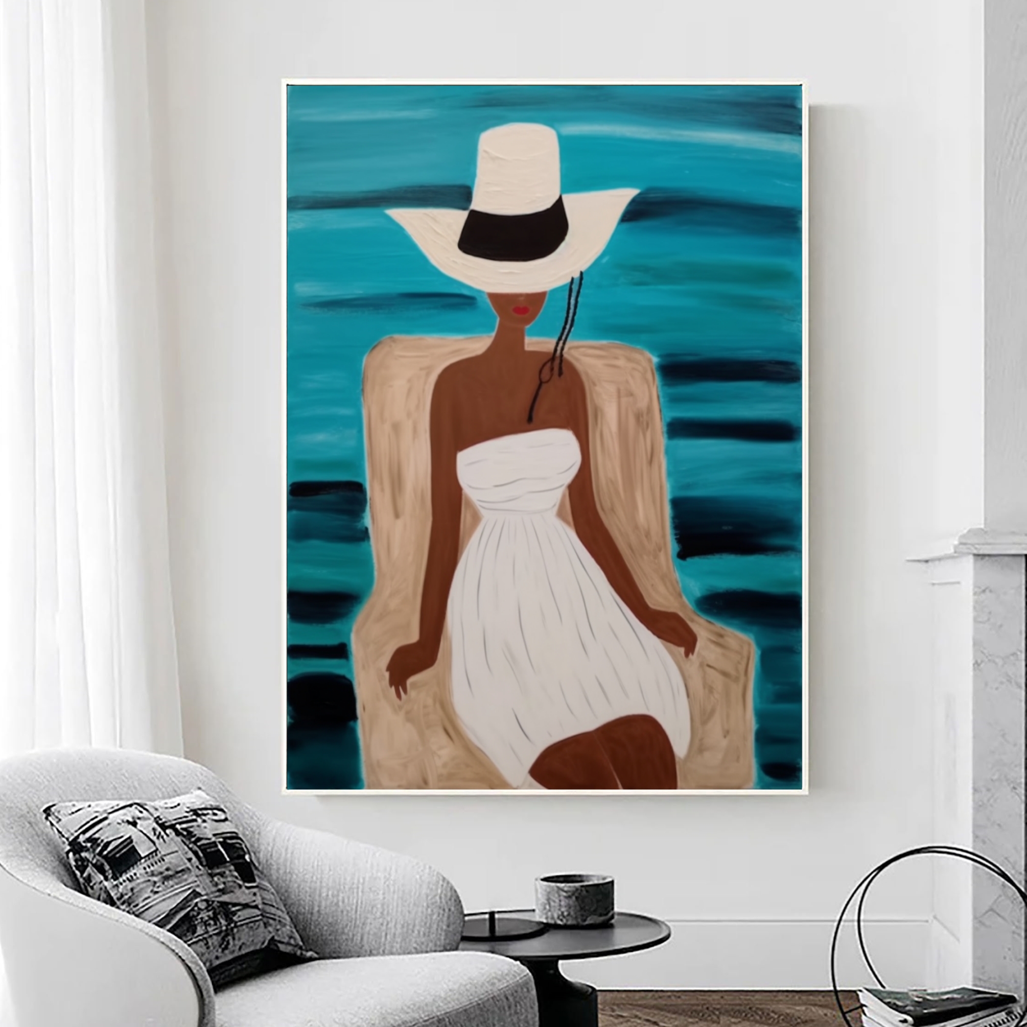 Beachside Glamour Stylized Ocean Portrait
