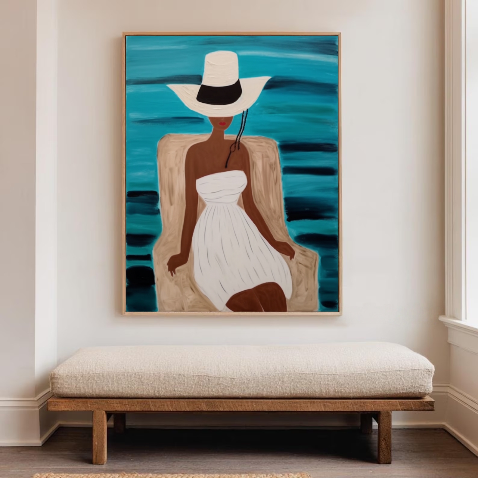 Beachside Glamour Stylized Ocean Portrait