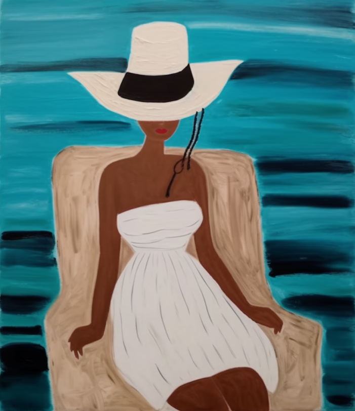 Beachside Glamour Stylized Ocean Portrait