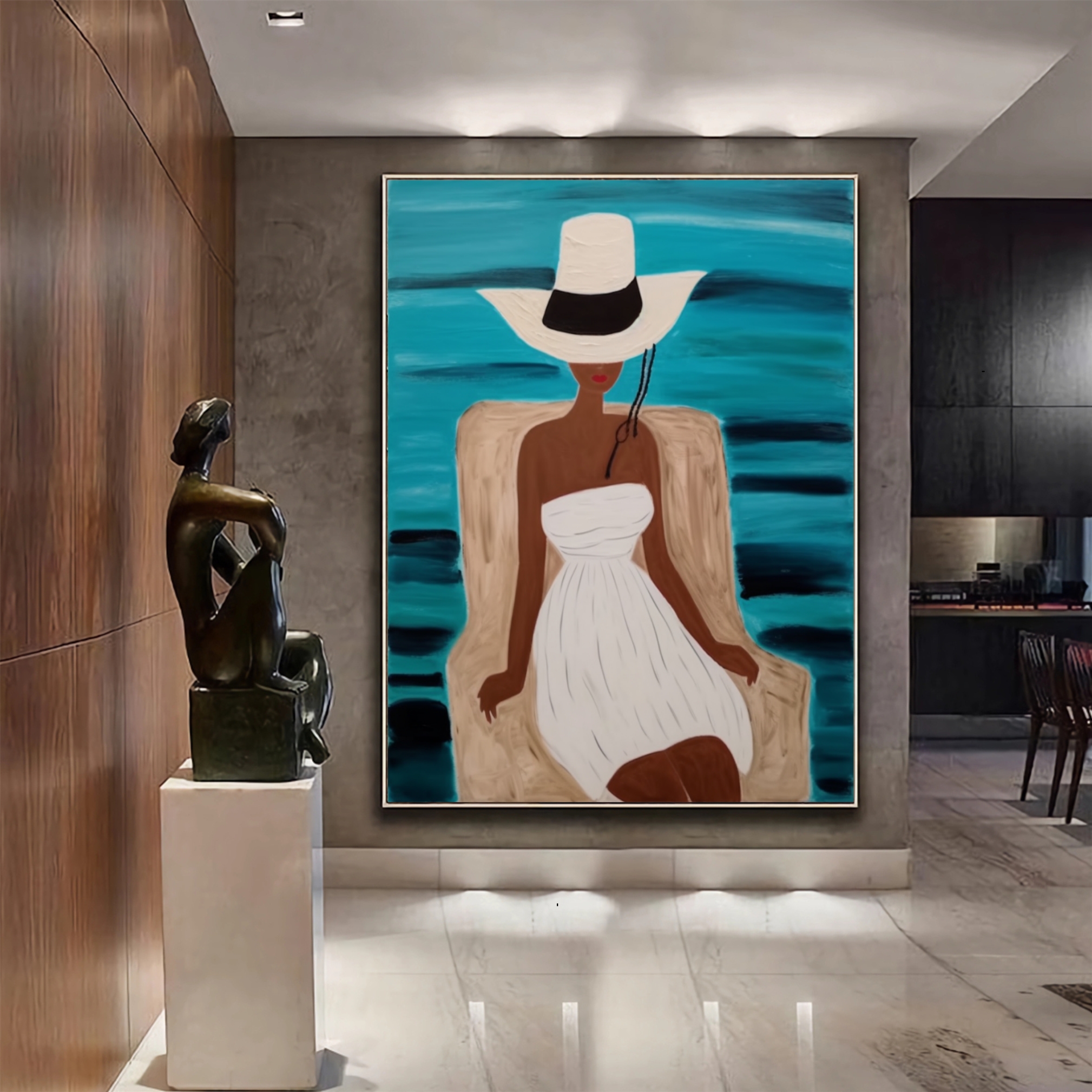 Beachside Glamour Stylized Ocean Portrait