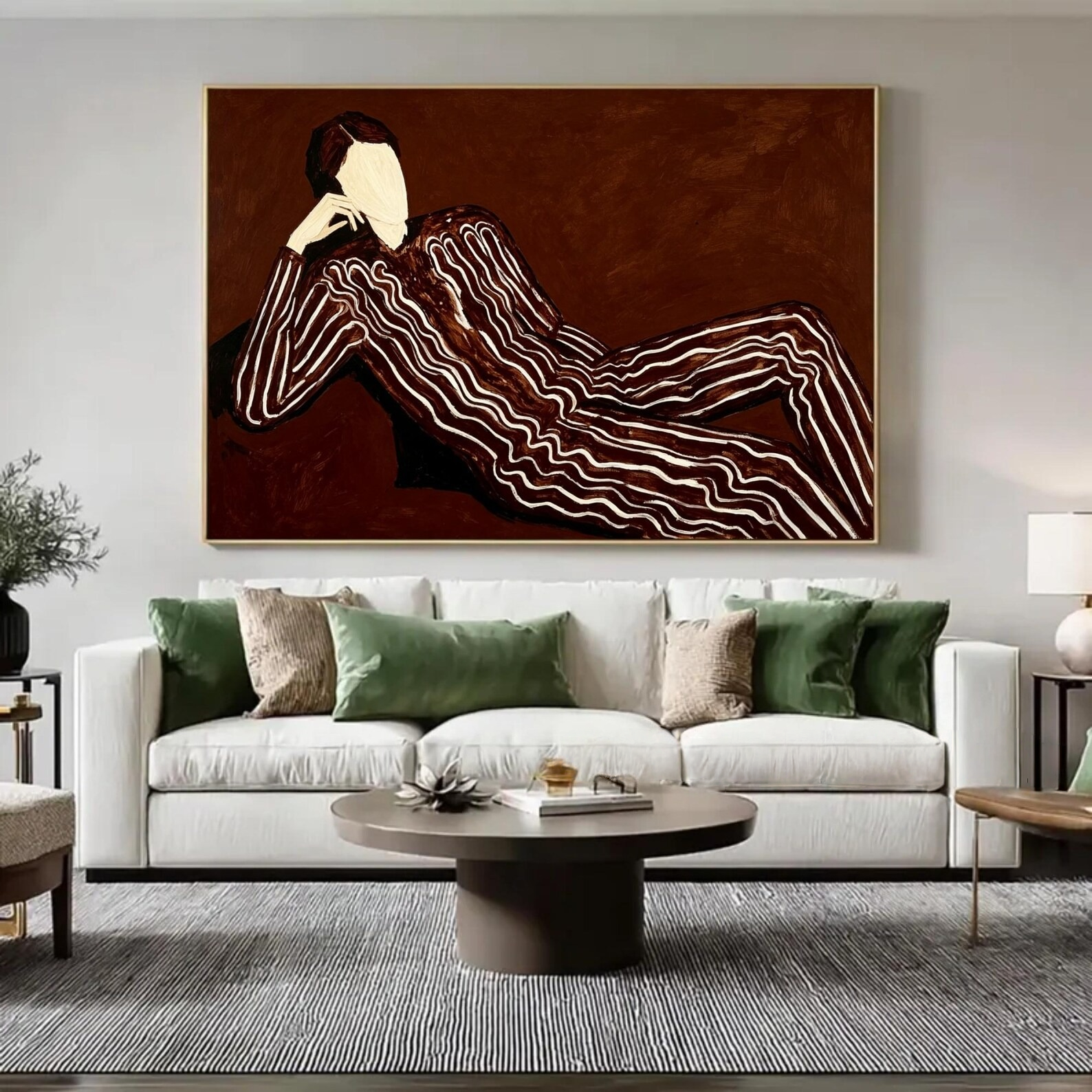 Reclining Figure in Rust Tones