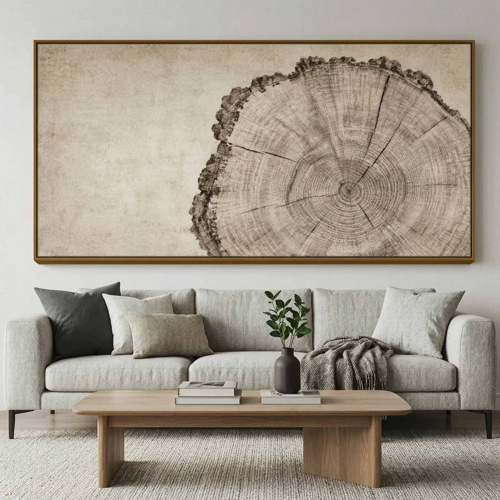 Organic Tree Cross Section Painting