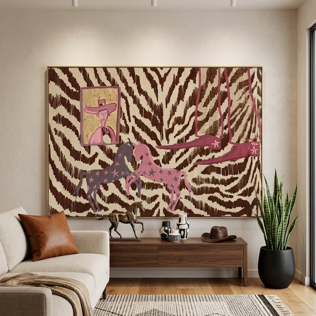 Wild Spirit Horse Abstract Oil Painting