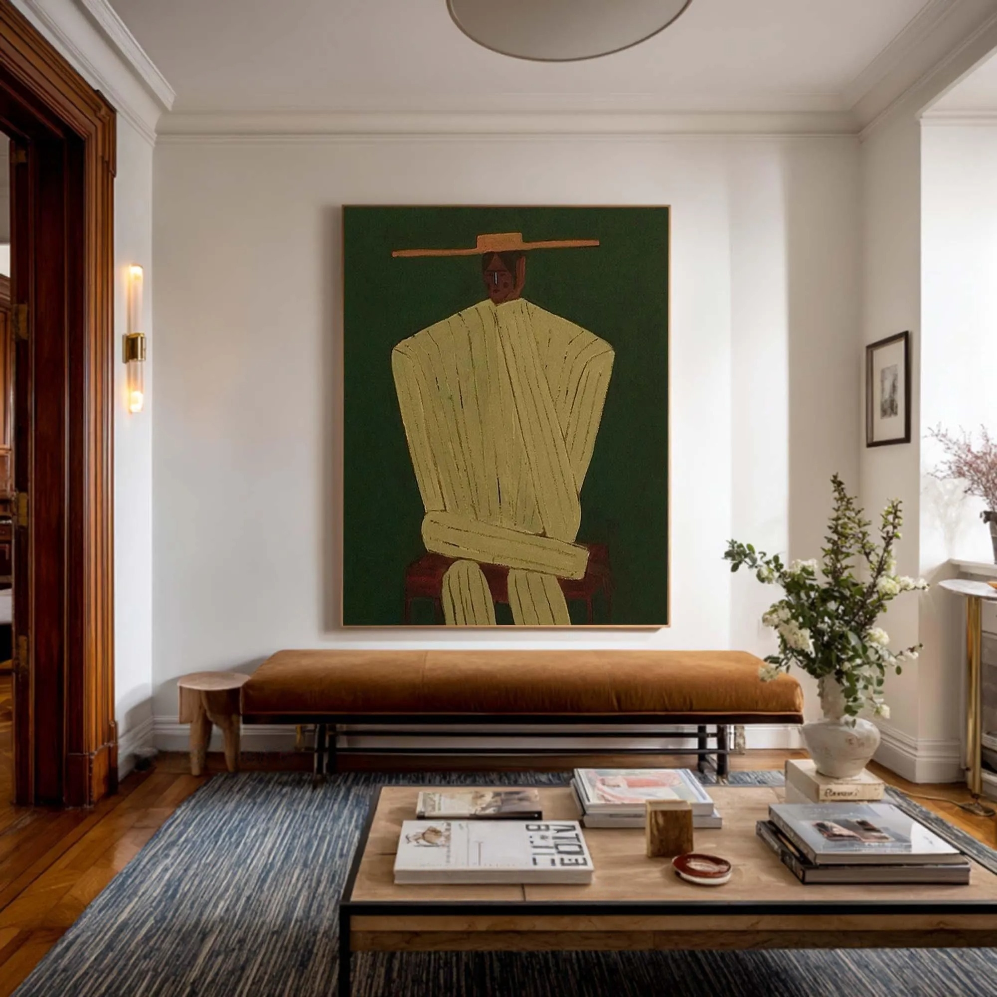 Geometric Man Silhouette - Abstract Painting