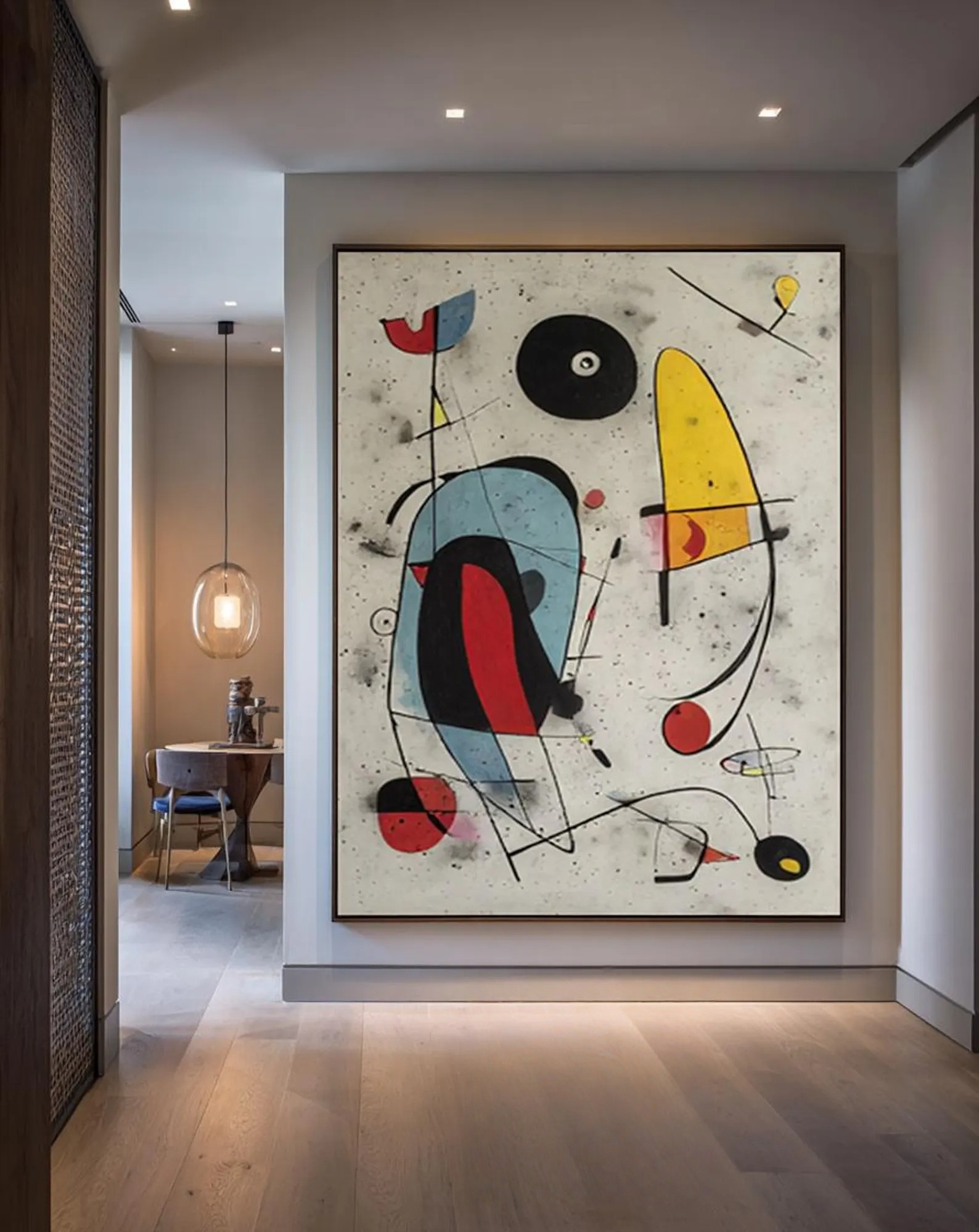 Playful Lines Modern Abstract Painting