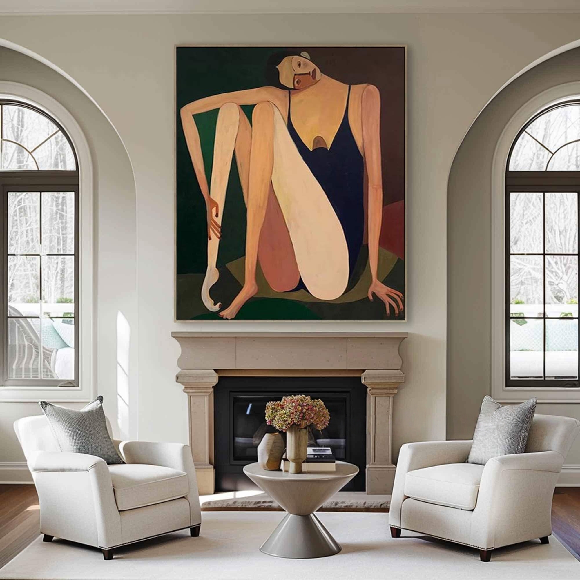 Melancholic Reverie - Solo Seated Figure