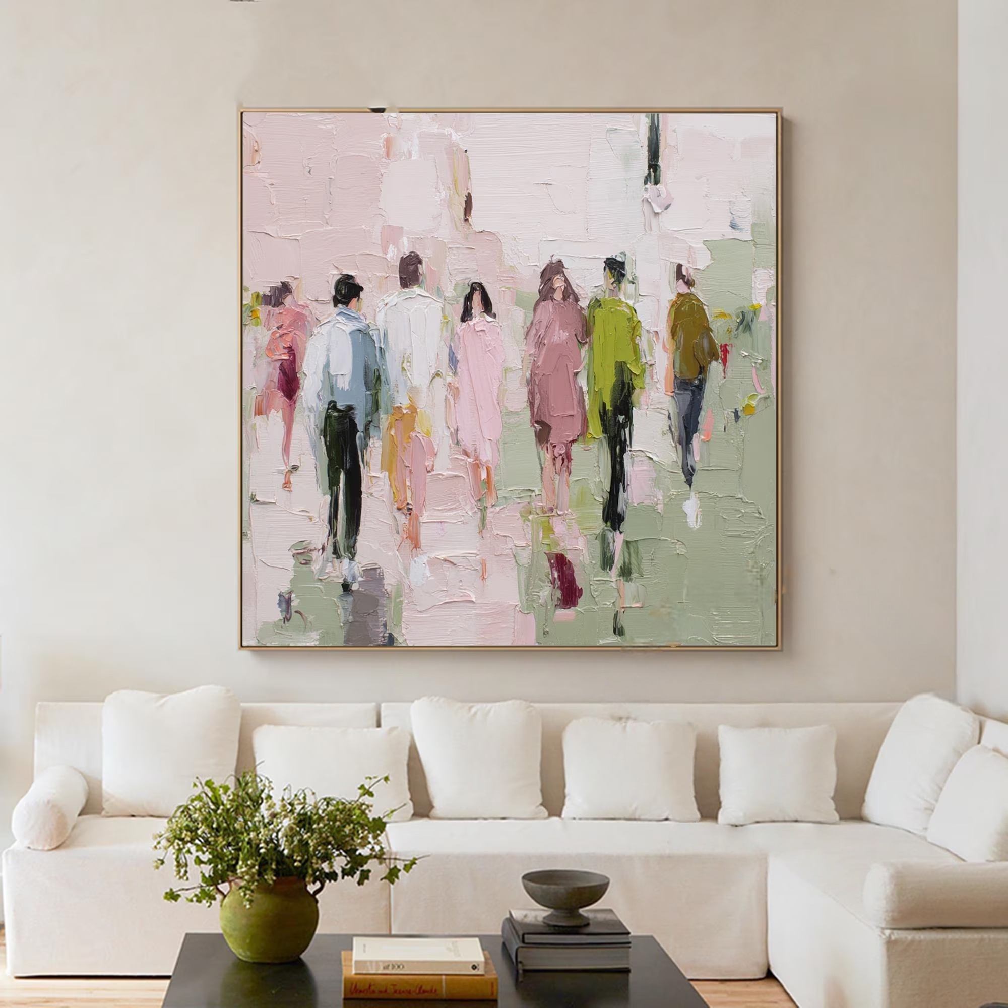 Pastel Pedestrians in Motion