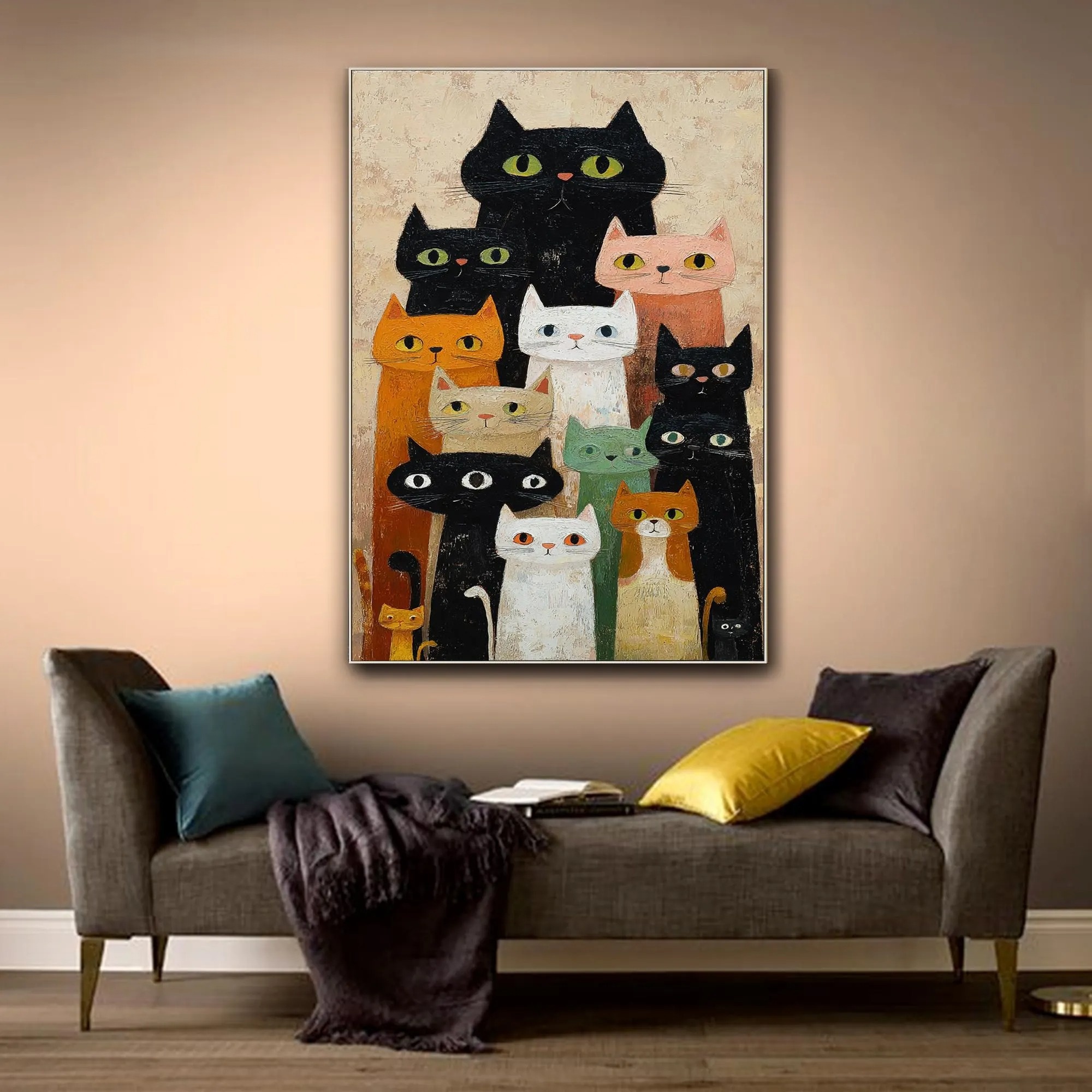Feline Gathering Whimsy