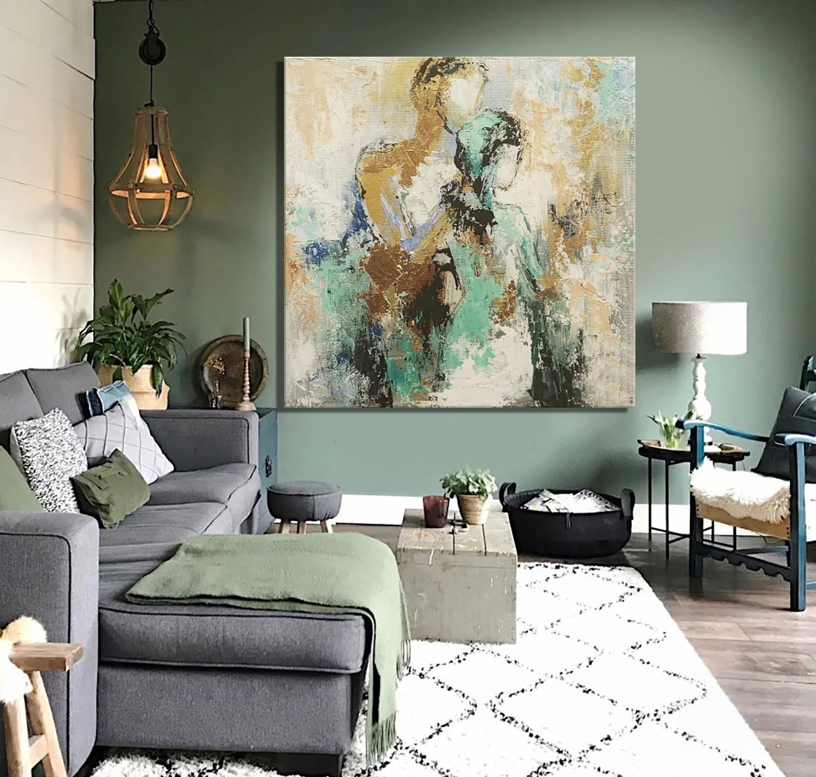 Stylish Embrace: Abstract Wall Decor