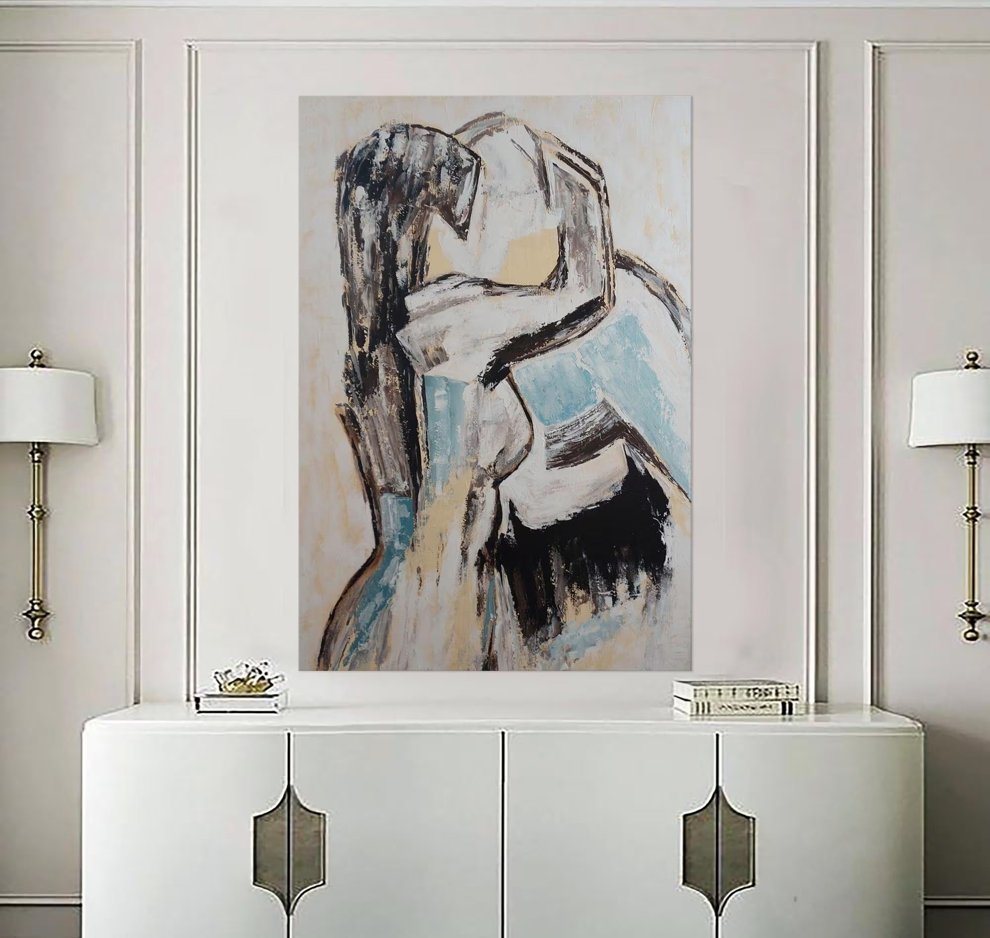 Abstract Embrace in Strokes