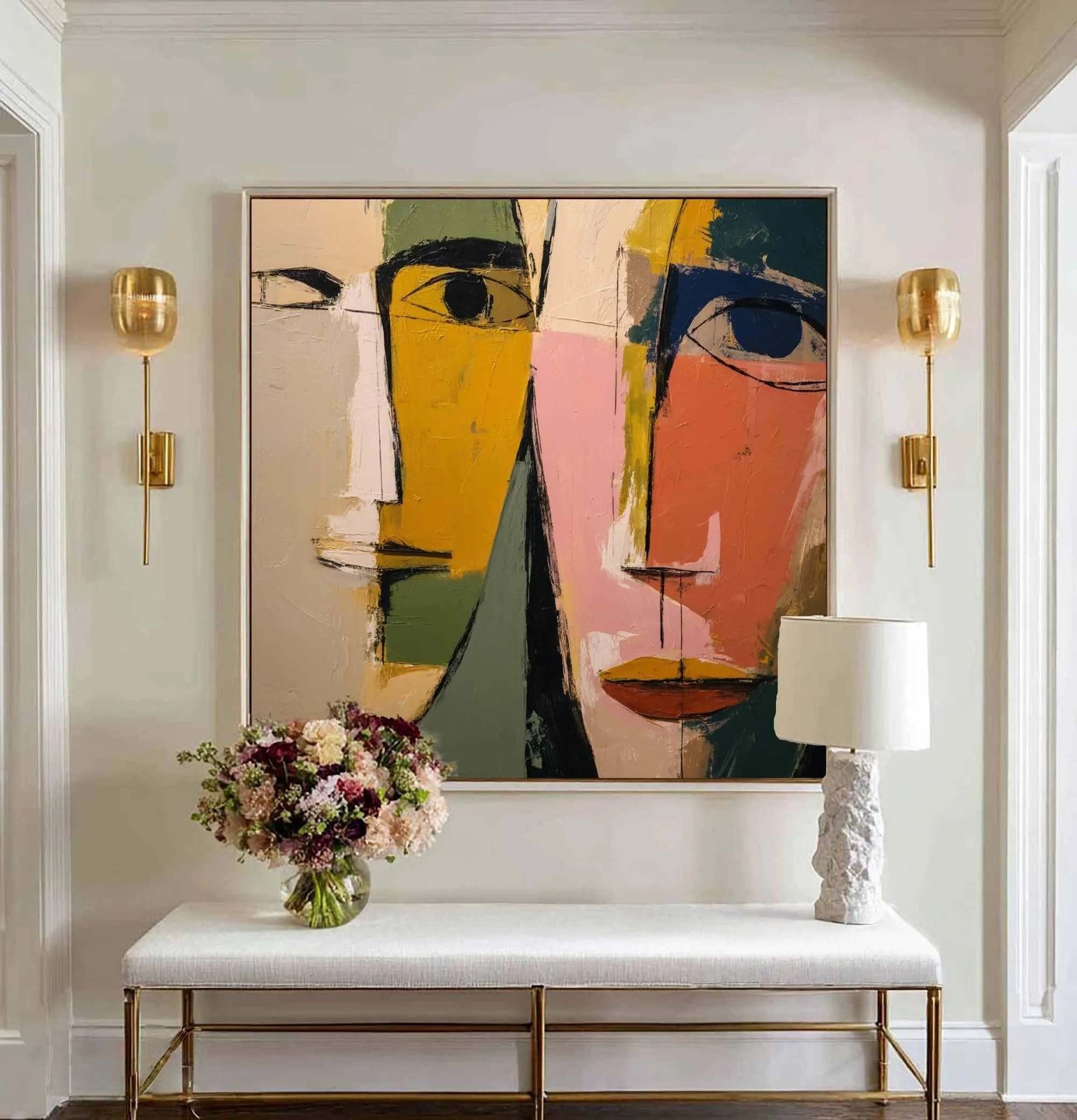 Abstract Faces Harmony Canvas