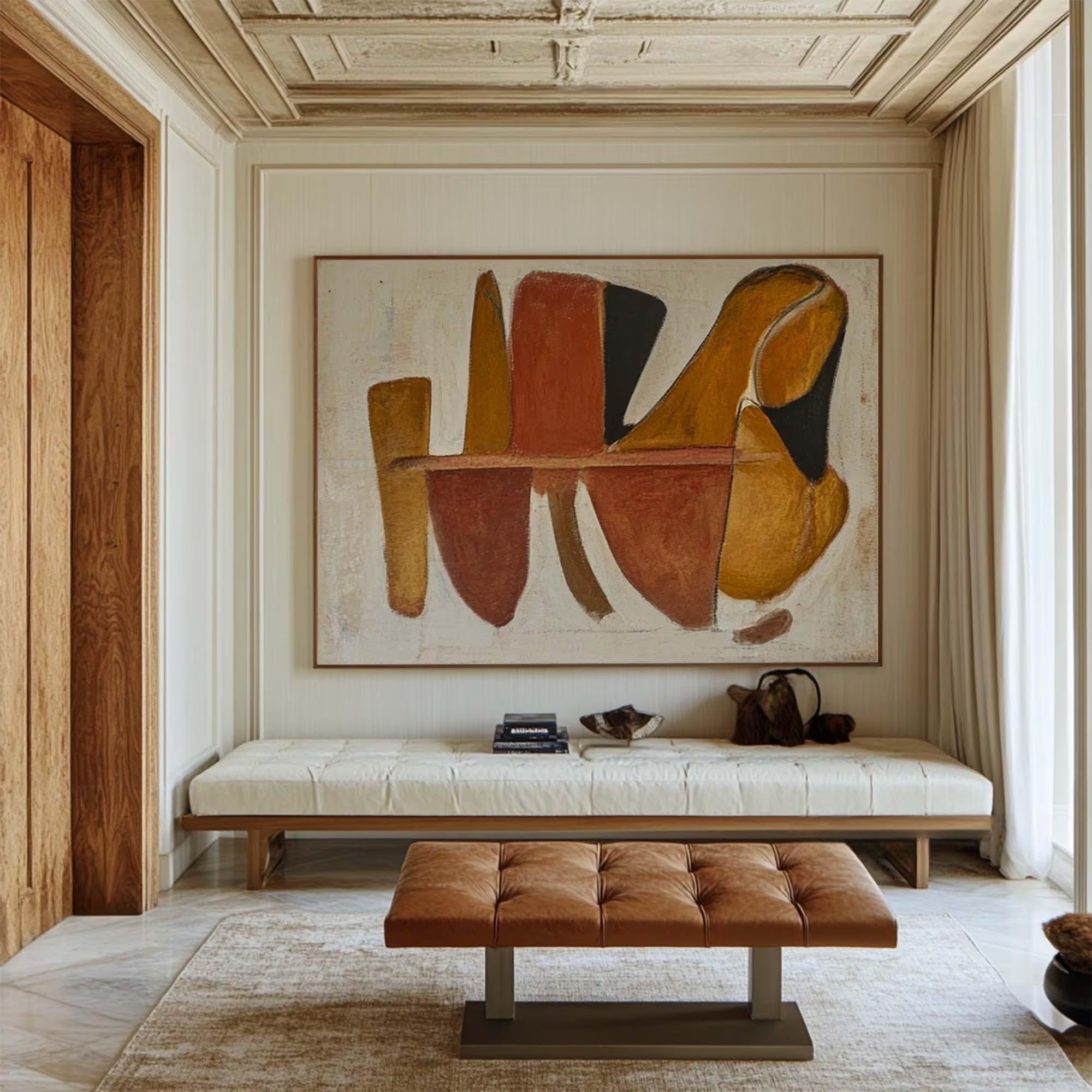 Abstract Harmony in Warm Hues