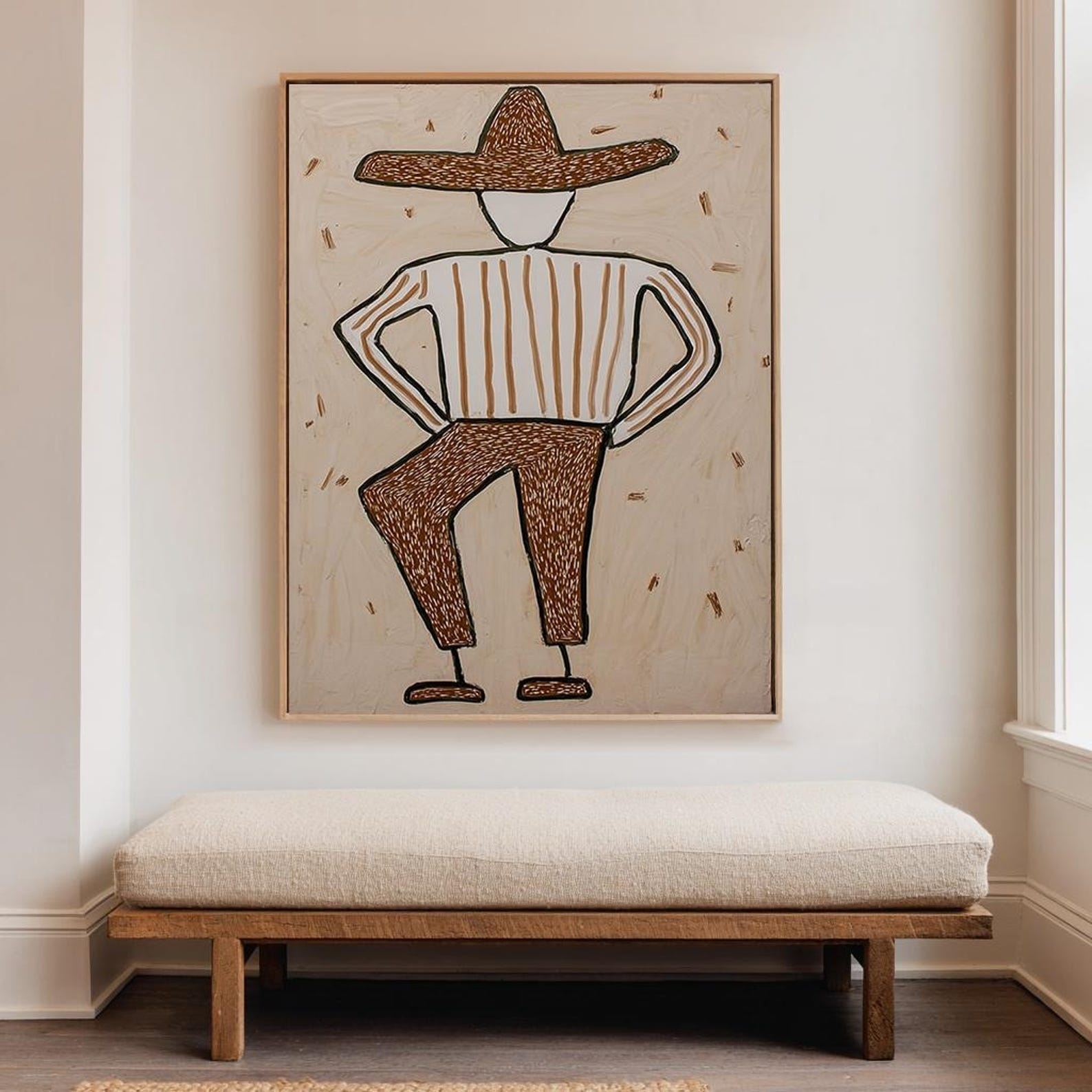 Bold Stance – Abstract Cowboy Figure Art